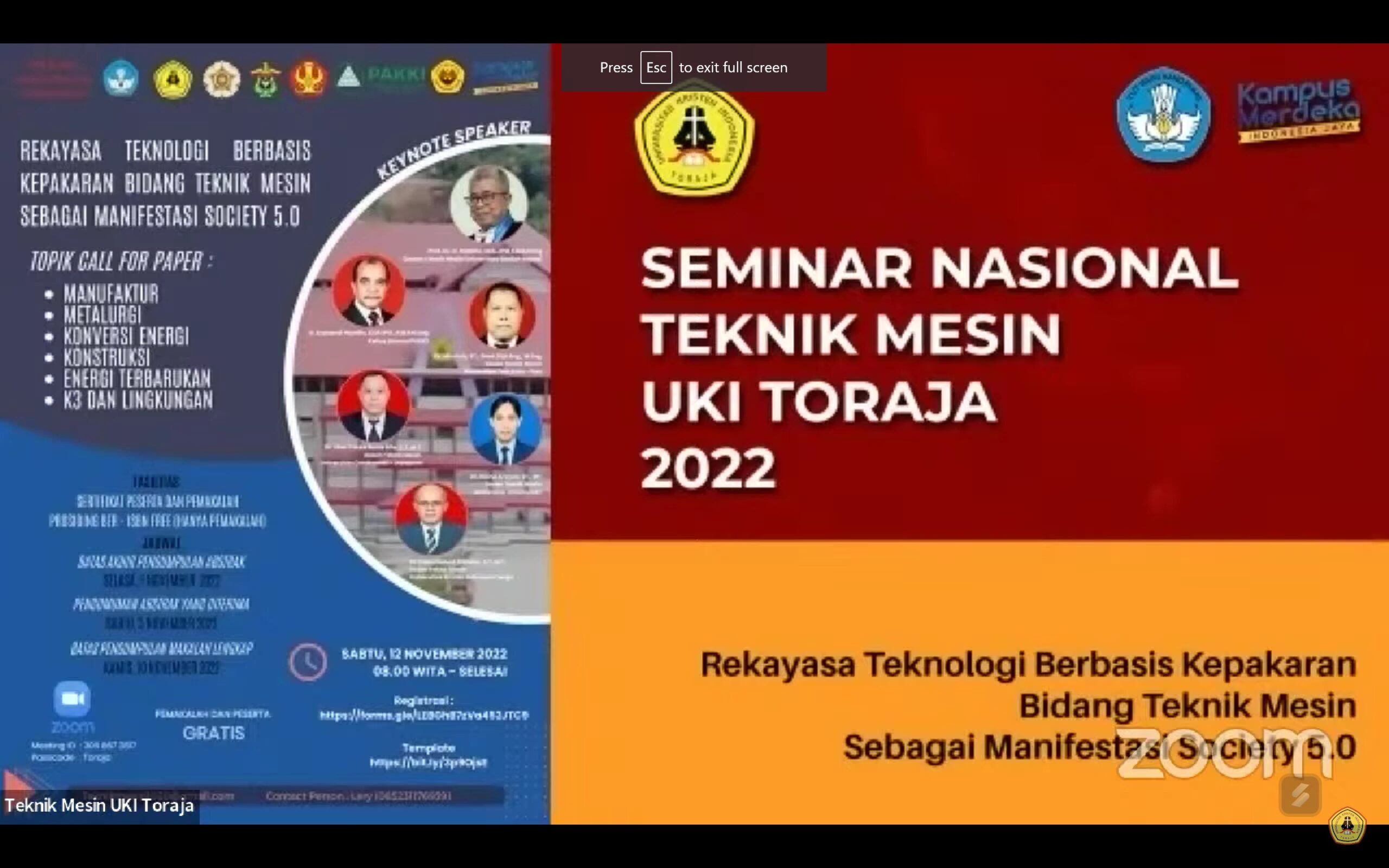 Seminar Nasional Teknik Mesin 2023